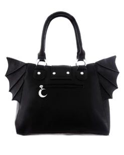 Moon Bag Mit Fledermaus Flügel -Halloween Kostüm Geschäft moon bag gothic handtasche mit fledermausfluegel moon bag gothic handbag with bat wings 53770 03