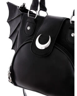 Moon Bag Mit Fledermaus Flügel -Halloween Kostüm Geschäft moon bag gothic handtasche mit fledermausfluegel moon bag gothic handbag with bat wings 53770 08