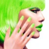 Neon Airbrush Fingernägel Neon Grün -Halloween Kostüm Geschäft neon airbrush fingernaegel neon gruen neon fingernails neon green falsche fingernaegel 36697 01