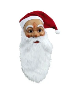 Nikolausmaske Mit Plüschbart Und Mütze