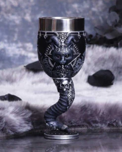 Pawzuph Katze Mit Ziegenhörnern Kelch 11 Pawzuph Katze Mit Ziegenhörnern Kelch -Halloween Kostüm Geschäft pawzuph hexenkatze kelch pawzuph cat goblet halloween und gothic wohnungsdeko gothic shop 52405 6