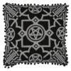 Pentagramm Kissenbezug Blair Black 45x45cm -Halloween Kostüm Geschäft pentagramm kissenbezug blair black pentagram pillowcase blair black gothic wohnaccessoire 51477 01