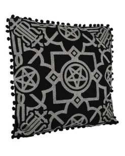 Pentagramm Kissenbezug Blair Black 45x45cm 11 Pentagramm Kissenbezug Blair Black 45x45cm -Halloween Kostüm Geschäft pentagramm kissenbezug blair black pentagram pillowcase blair black gothic wohnaccessoire 51477 03