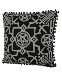 Pentagramm Kissenbezug Blair Black 45x45cm 12 Pentagramm Kissenbezug Blair Black 45x45cm -Halloween Kostüm Geschäft pentagramm kissenbezug blair black pentagram pillowcase blair black gothic wohnaccessoire 51477 04