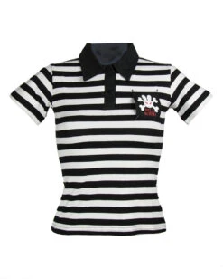 Poloshirt Weiß-schwarz