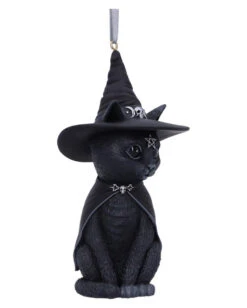 Purrah Hexenkatze Weihnachtskugel 11cm -Halloween Kostüm Geschäft purrah hexenkatze weihnachtskugel gothic christbaumkugel purrah witch cat hanging ornament 51092 04