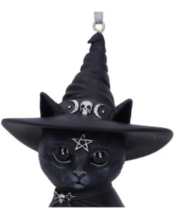 Purrah Hexenkatze Weihnachtskugel 11cm -Halloween Kostüm Geschäft purrah hexenkatze weihnachtskugel gothic christbaumkugel purrah witch cat hanging ornament 51092 05