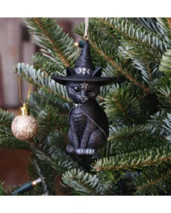 Purrah Hexenkatze Weihnachtskugel 11cm -Halloween Kostüm Geschäft purrah hexenkatze weihnachtskugel gothic christbaumkugel purrah witch cat hanging ornament 51092 07