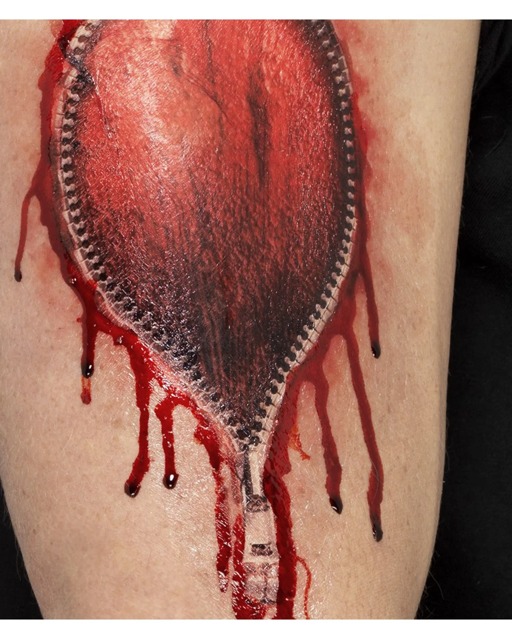 Reißverschluss Wunde Klebetattoo 4 Reißverschluss Wunde Klebetattoo – Bild 2