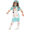 Retro Zombie Krankenschwester Kostüm Für Kinder -Halloween Kostüm Geschäft retro zombie krankenschwester kostuem fuer kinder 50s zombie nurse kids costume halloween kostuem halloween verkleidung 39081