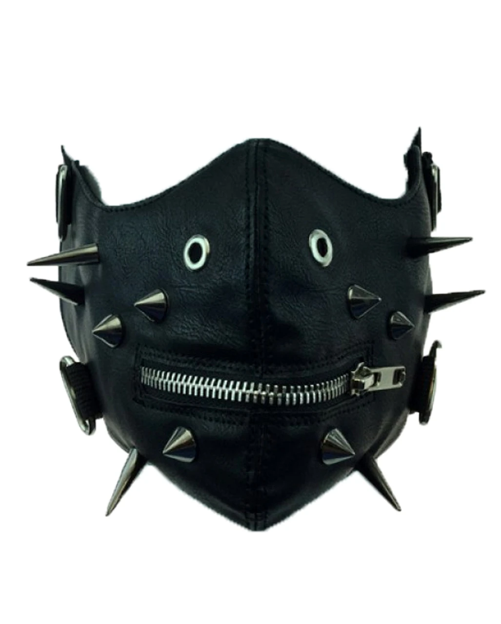 Sado Punk Halbmaske Mit Spikes 3 Sado Punk Halbmaske Mit Spikes