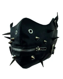 Sado Punk Halbmaske Mit Spikes 7 Sado Punk Halbmaske Mit Spikes -Halloween Kostüm Geschäft sado punk halbmaske mit spikes cyberpunk halfmask with spikes halloween masken kaufen 50497 03
