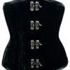 Samt Korsett Mit Haken Schwarz -Halloween Kostüm Geschäft samt korsett mit haken schwarz gothic corsagen velvet clasp corset 31334 1