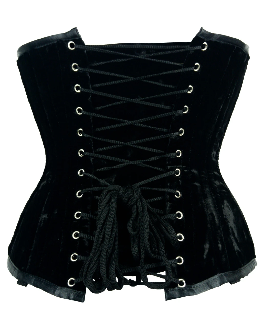 Samt Korsett Mit Haken Schwarz 4 Samt Korsett Mit Haken Schwarz – Bild 2