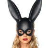 Schwarze Hasenmaske 2 Schwarze Hasenmaske -Halloween Kostüm Geschäft schwarze hasenohren augenmaske fetisch maske black bunny ears fetish mask 27975