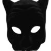 Schwarzer Panther Gesichtsmaske -Halloween Kostüm Geschäft schwarze panther maske black panther mask schwarze raubtier maske schwarze leoparden maske tiermaske 8801337 01
