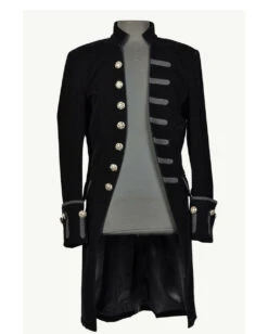 Gothic Aristokrat Herren Mantel Schwarzer Samt -Halloween Kostüm Geschäft schwarzer gothic aristokrat samt mantel gothic mantel black velvet mens coat gothic mode 54366 06