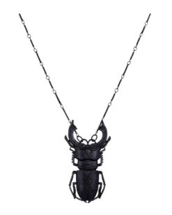 Schwarzer Lucanus Cervus Käfer Gothic Halskette 7 Schwarzer Lucanus Cervus Käfer Gothic Halskette -Halloween Kostüm Geschäft schwarzer lucanus cervus kaefer gothic haskette black lucanus cervus beetle gothic necklace 53774 03