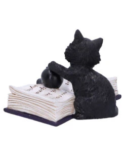Schwarzes Kätzchen Mit Zaubertrank 10,5cm -Halloween Kostüm Geschäft schwarzes kaetzchen mit zaubertrank mischievous feline with poision bottle halloween tischdeko 54623 03