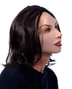 Sexy Brünette Maske -Halloween Kostüm Geschäft sexy frauenmaske cross dresser maske travestie show maske lady mask with wig 21270 03