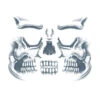 Skull Face Tattoo -Halloween Kostüm Geschäft skull face tattoo klebetattoo fuer das gesicht klebetaetowierung 23680