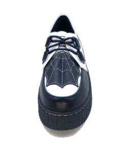 Spiderweb Black And White Creepers Schuhe 11 Spiderweb Black And White Creepers Schuhe -Halloween Kostüm Geschäft spiderweb black and white schuhe halloween schuhe gothic schuhe halloween accessoire gothic accessoire gothic styled 52813 2