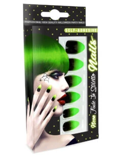 Stileto Fingernägel Schwarz / Neongrün 12 St. 7 Stileto Fingernägel Schwarz / Neongrün 12 St. -Halloween Kostüm Geschäft stileto fingernaegel schwarz neongruen hexen fingernaegel stileto fingernails black neon green kostuemzubehoer 36692 03 2
