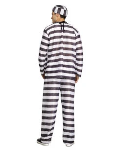 Sträfling Kostüm Jailbird -Halloween Kostüm Geschäft straeflings kostuem haeftlings kostuem gefangenen kostuem jail bird costume gestreiftes gefangenen kostuem 12258 2