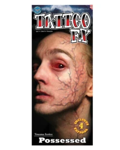 Klebetattoo FX Possessed Veins 5 Klebetattoo FX Possessed Veins -Halloween Kostüm Geschäft tattoo fx possessed veins realistisches tattoo zum aufkleben 37702