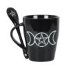 Triple Moon Tasse Mit Löffel -Halloween Kostüm Geschäft triple moon tasse mit loeffel triple moon cup with spoon gothic deko und geschirr 53269