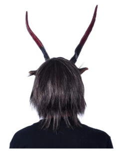 Gehörnte Krampus Maske Mit Kunstfell -Halloween Kostüm Geschäft underworld overlord maske biest mit riesen hoernern latexmaske fuer halloween und fasching zagone overlord mask 28300 4