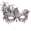 Verschnörkelte Augenmaske Mit Strass Violett/schwarz 1 Verschnörkelte Augenmaske Mit Strass Violett/schwarz -Halloween Kostüm Geschäft venezianische metall maske filigrane verschnoerkelte metall maske venetian metal mask 25153