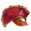 Venezianische Piraten Maske Rot