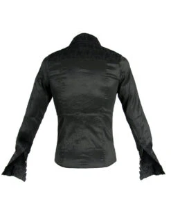 Viktorianische Brokat Bluse Mit Jabot 5 Viktorianische Brokat Bluse Mit Jabot -Halloween Kostüm Geschäft viktorianisches gothic brokat hemd mit jabot 660597 2