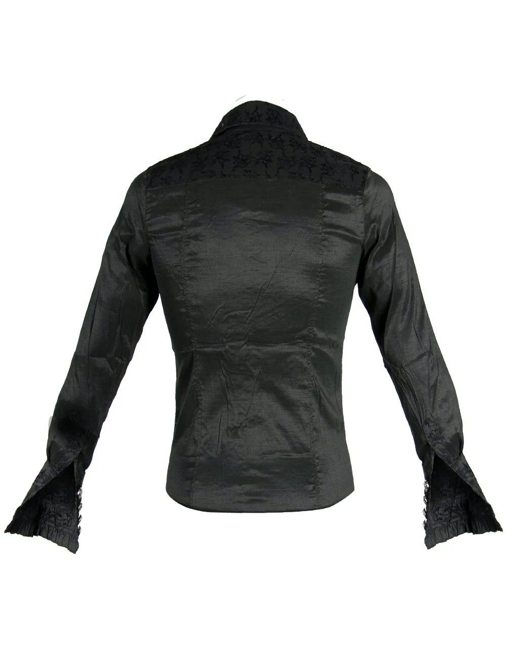 Viktorianische Brokat Bluse Mit Jabot 4 Viktorianische Brokat Bluse Mit Jabot – Bild 2