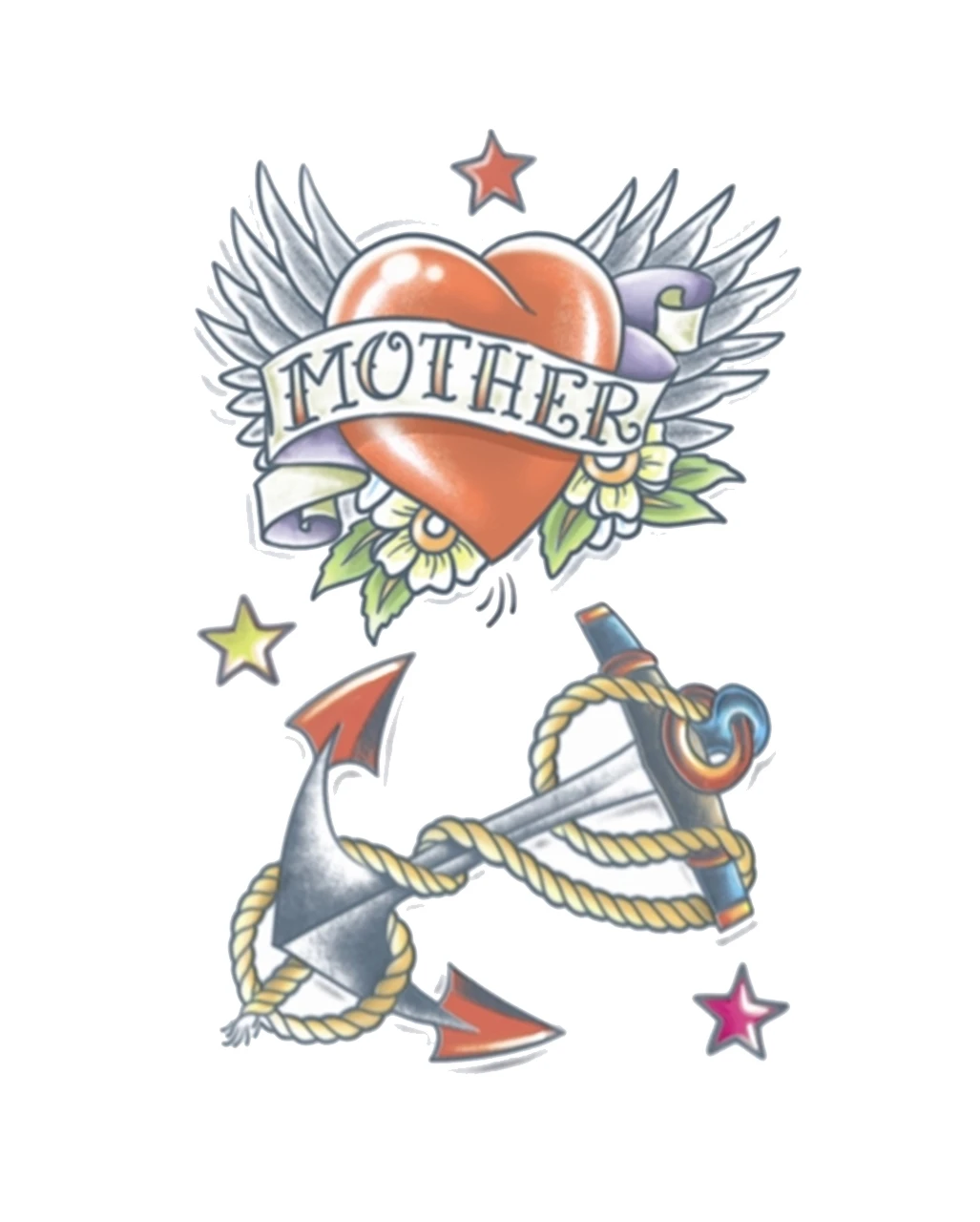 Vintage Klebetattoo Mit Herz Und Anker 3 Vintage Klebetattoo Mit Herz Und Anker