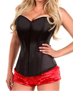 Vollbrust Korsett Mit Herzausschnitt Schwarz