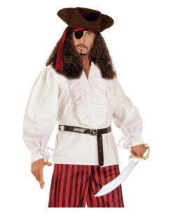 Weißes Rüschenhemd Mit Knöpfen -Halloween Kostüm Geschäft weisses rueschenhemd mit knoepfen karnevalshemd piratenhemd seeraeuberhemd 25592 4