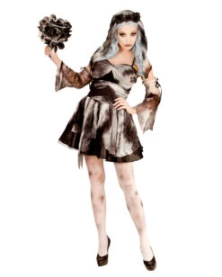 Zombie Braut Kostüm Mit Schleier -Halloween Kostüm Geschäft zombie braut kostuem mit schleier zombie bride costume with veil halloween kostuem 38642 01