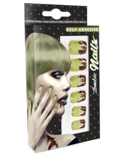 Zombie Fingernägel 12 St. -Halloween Kostüm Geschäft zombie fingernaegel selbstklebend zombie fingernails self adhesiv halloween fingernaegel 36689 03 1